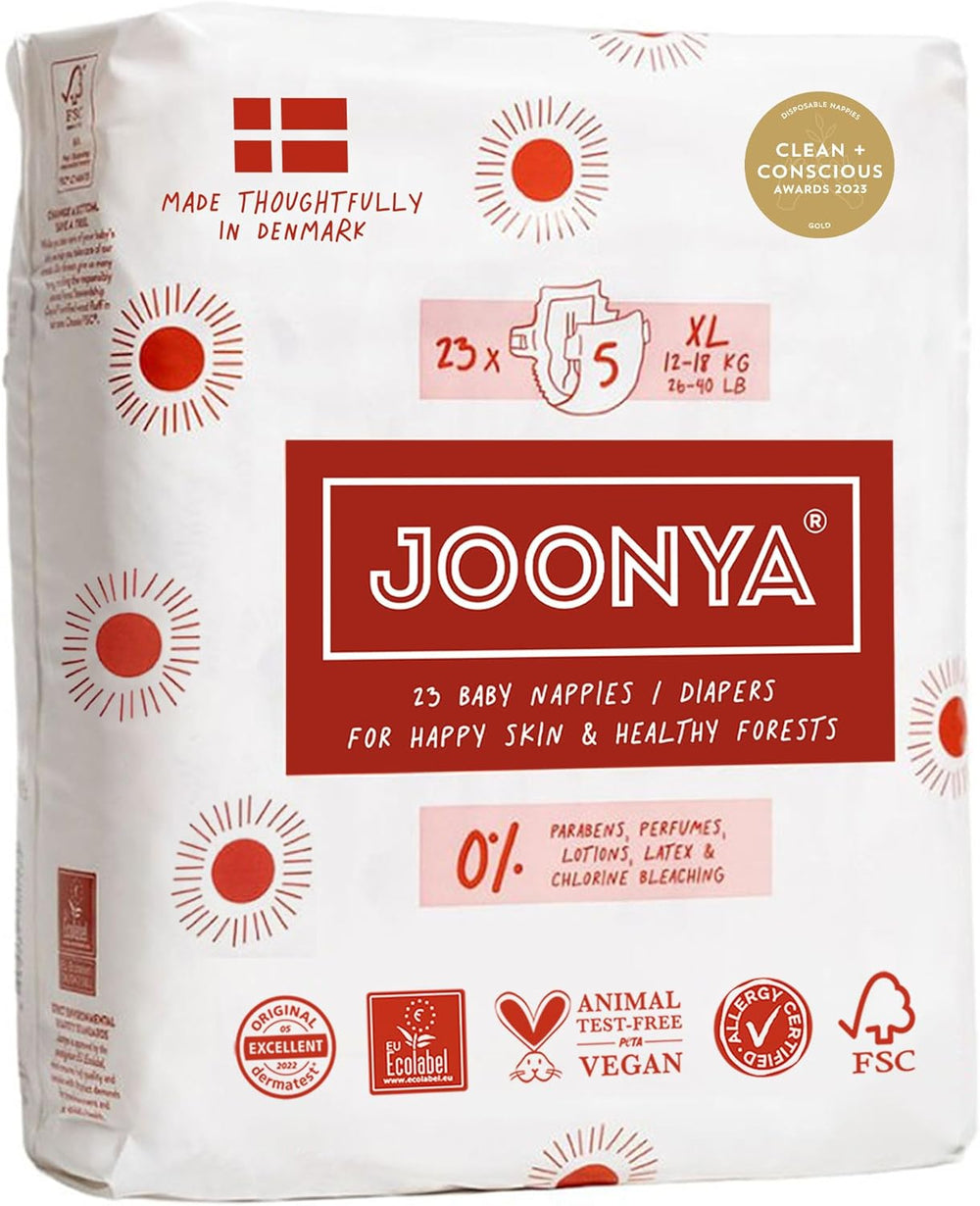 Couches bébé taille 3M (4-8 kg) - 1 sachet de 28 - Sans substances nocives, écologiques, très absorbantes, adaptées à un usage nocturne, ultra fines et douces - Fabriquées au Danemark