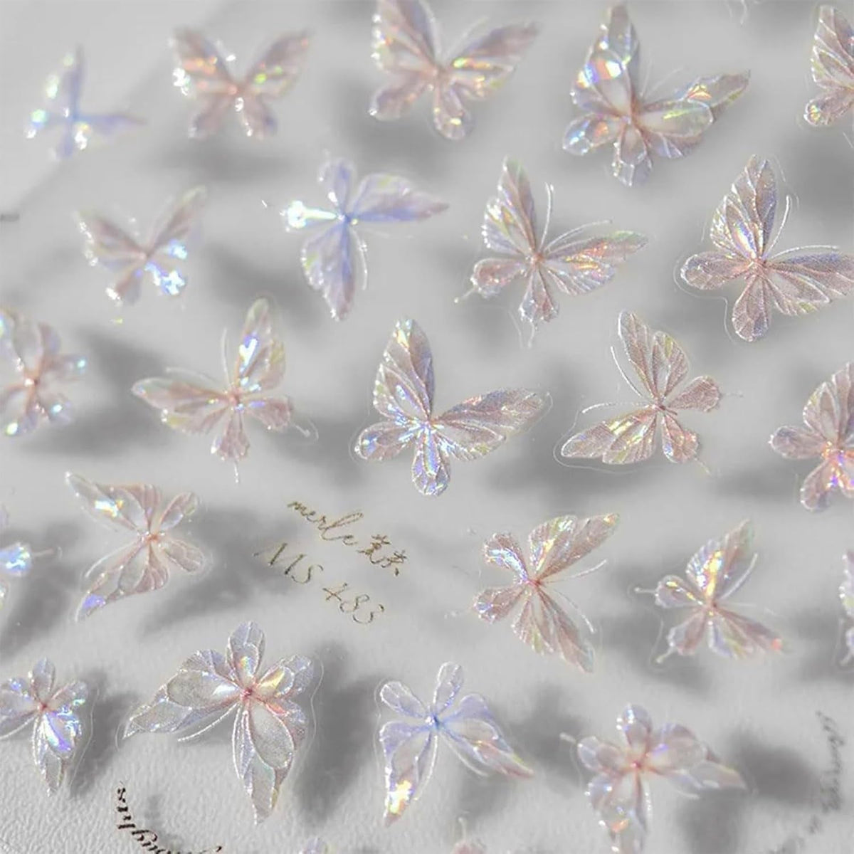JMEOWIO Autocollant 3D pour ongles en forme de cœur pour nail art