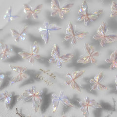 JMEOWIO Autocollant 3D pour ongles en forme de cœur pour nail art