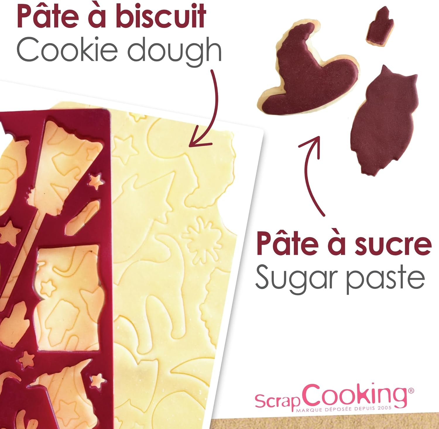 USTENSILES DE CUISINE - Emporte-pièce, Sorcier - Plaque à pâtisserie avec emporte-pièces, sablés, décors 2066