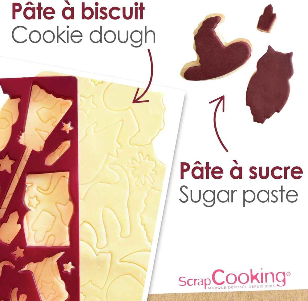 USTENSILES DE CUISINE - Emporte-pièce, Sorcier - Plaque à pâtisserie avec emporte-pièces, sablés, décors 2066