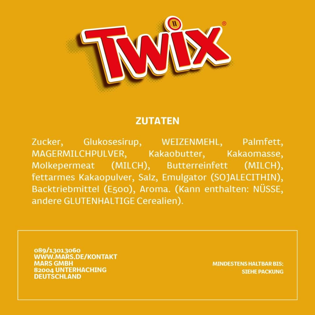 Mini paquet de chocolat mélangé en vrac, 20 mini collations au chocolat (Mars, Snickers, Bounty, Twix, Milky Way), comme bonbons, cadeau de chocolat, boîte de bonbons, 400 g