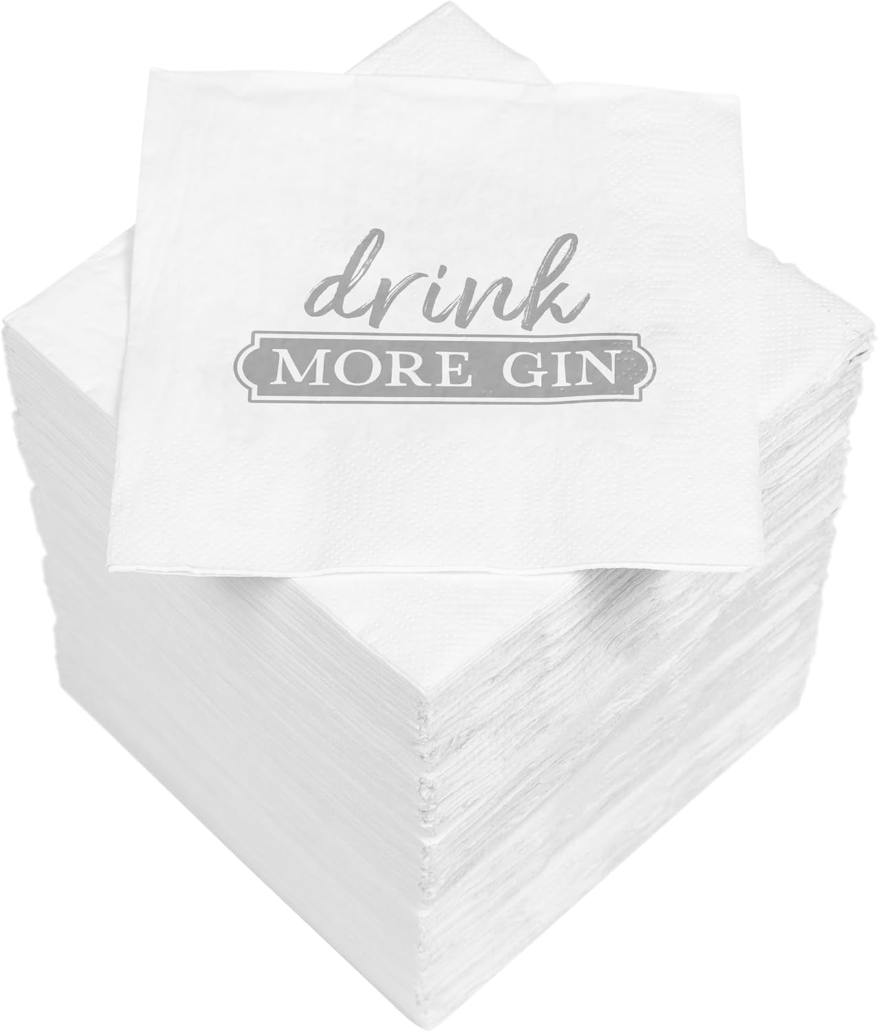 Serviettes de cocktail HEKU 'Schön Dass Du Da Bist', 3 couches, 25X25Cm, 150 pièces I Design élégant I Idéal pour les célébrations I Pratiquement emballé