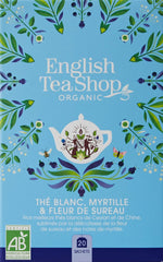 English Tea Shop Ceai alb organic, afine și flori de soc, super ceai