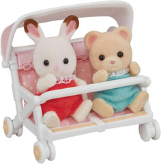Sylvanian Families 4533 Zwillingskinderwagen - Puppenhaus Puppen Zubehör