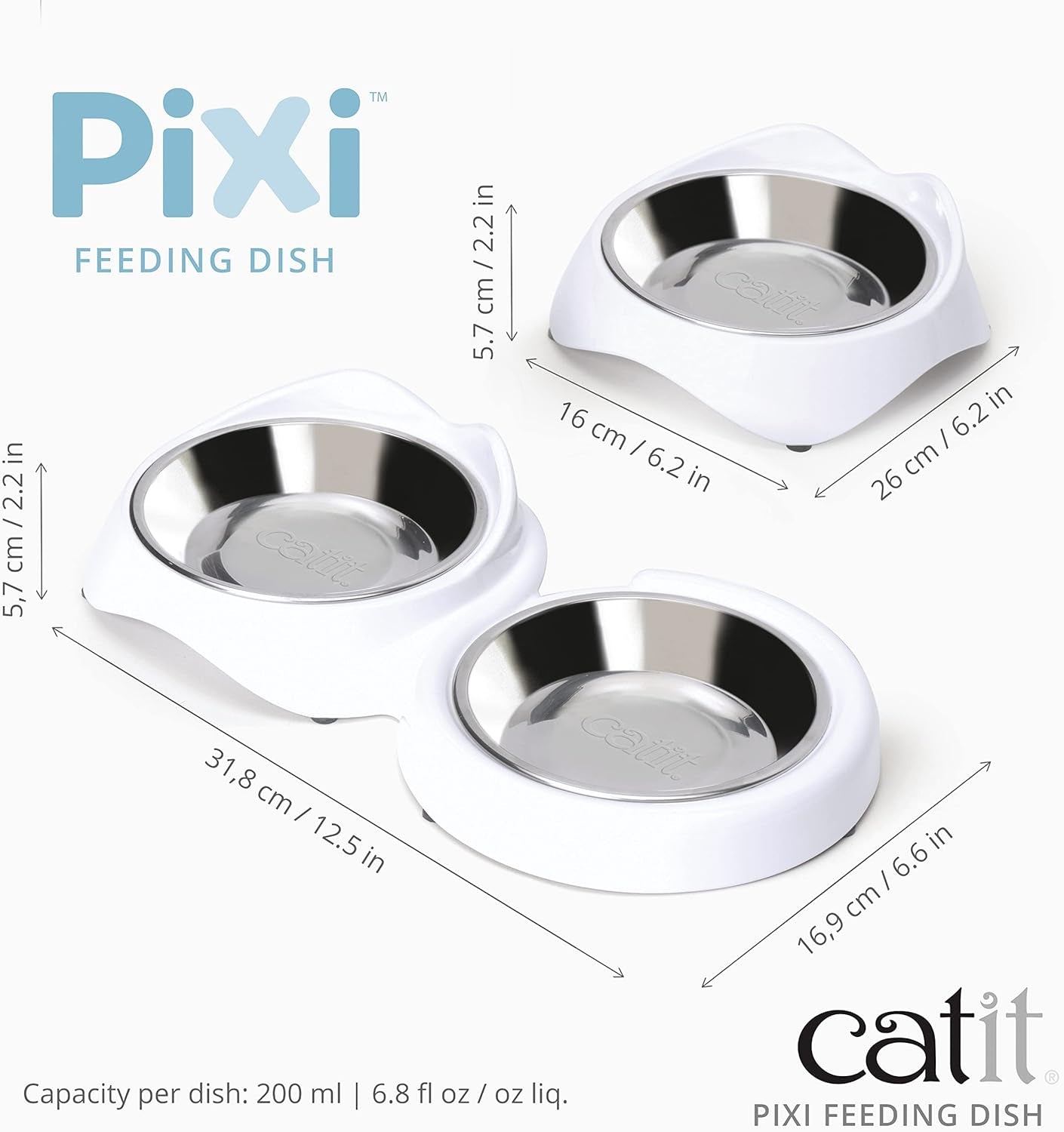 Catit PIXI Futternapf Einzel, blanc