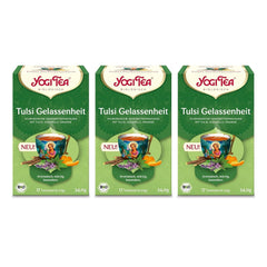 Yogi Tea - Tulsi Serenity Tisane ayurvédique biologique sans caféine Mélange Tulsi "Saint" Basilic Réglisse et Orange Yogi Tea 3 Pack 3X17 Sachets de thé (51 Sachets de thé)