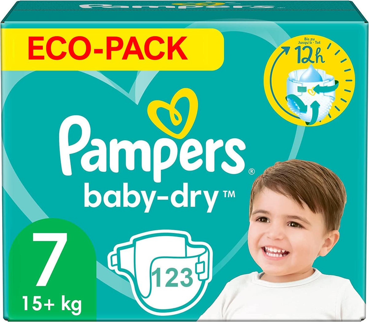 Couches PAMPERS Baby-DRY taille 7 123