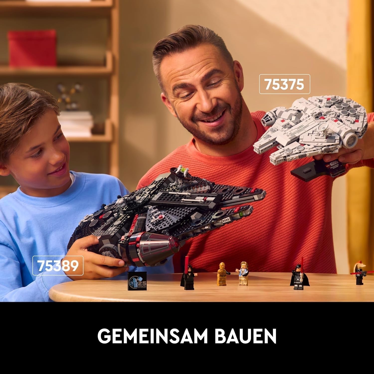 LEGO Star Wars Millennium Falcon 25e anniversaire pour adultes Vaisseau à construire Un nouvel espoir Kit de modèle de vaisseau spatial à collectionner Cadeaux pour hommes Femmes 75375 Jeux de construction Besuche den LEGO-Store