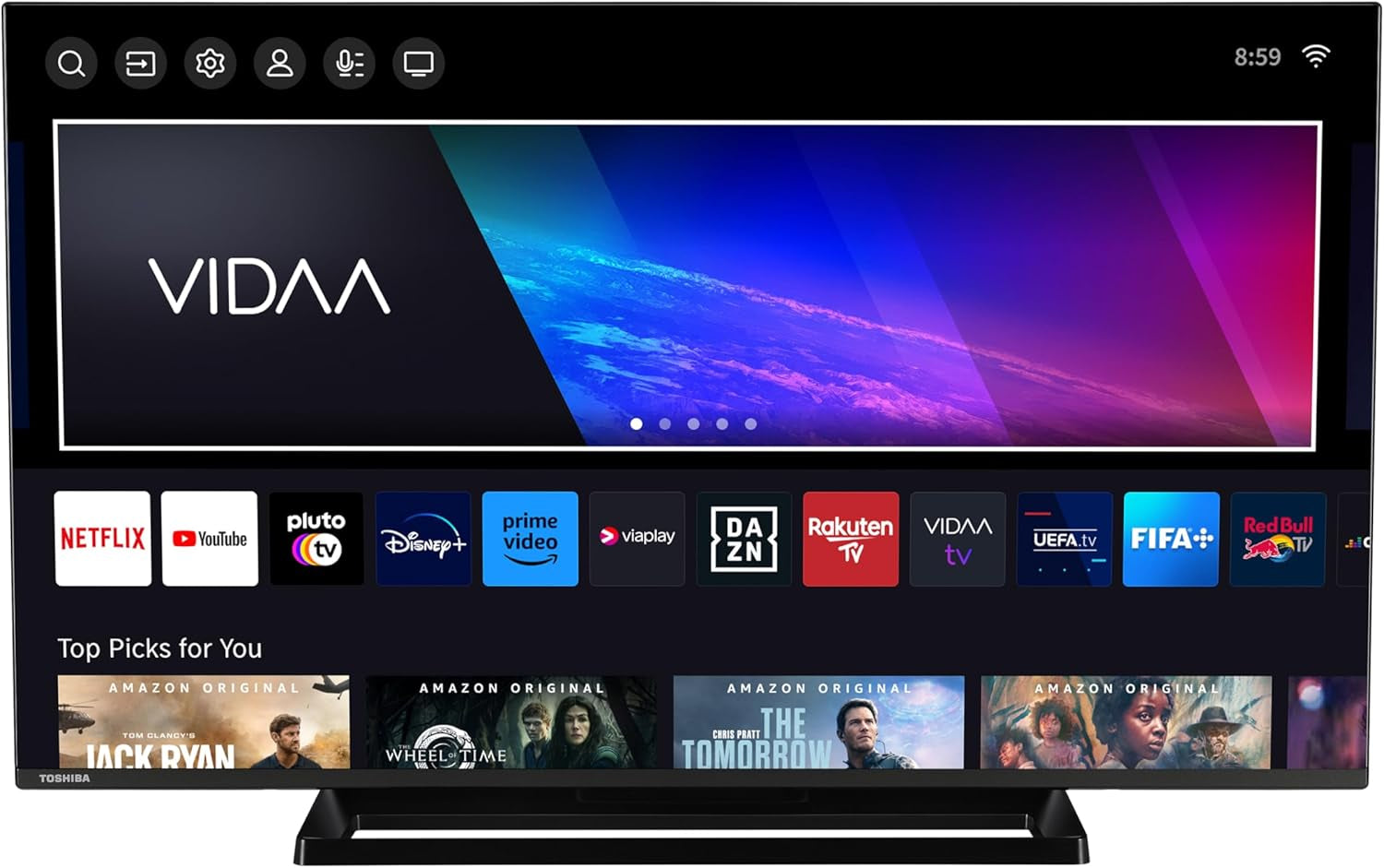 Televizor Toshiba 40LV2E63DAZ de 40 de inci/TV inteligent VIDAA (Full HD, HDR, tuner triplu, Bluetooth, Dolby Audio) [2024]