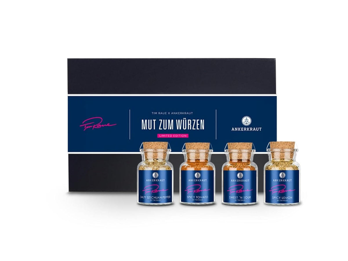 Ankerkraut Smoky Fries de Tim Raue, divers ingrédients pour pommes frites, pommes gourmandes avec arôme raffiné, 145 g dans un verre Korkenglas
