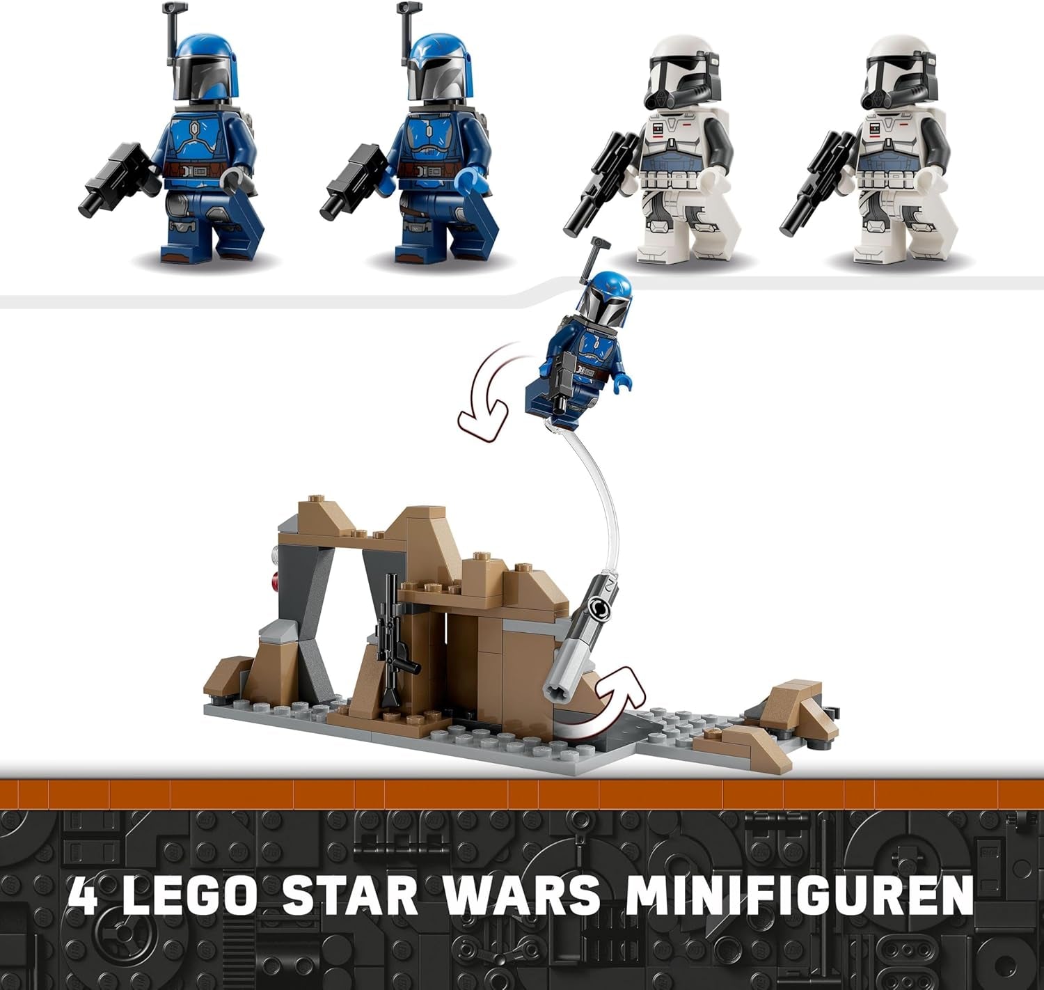 LEGO Star Wars : Mandalorian Ambush on Mandalore Battle Pack, jouet de construction d'aventure pour enfants, ensemble d'action à collectionner, idée cadeau pour garçons et filles 75373 Jeux de construction Besuche den LEGO-Store