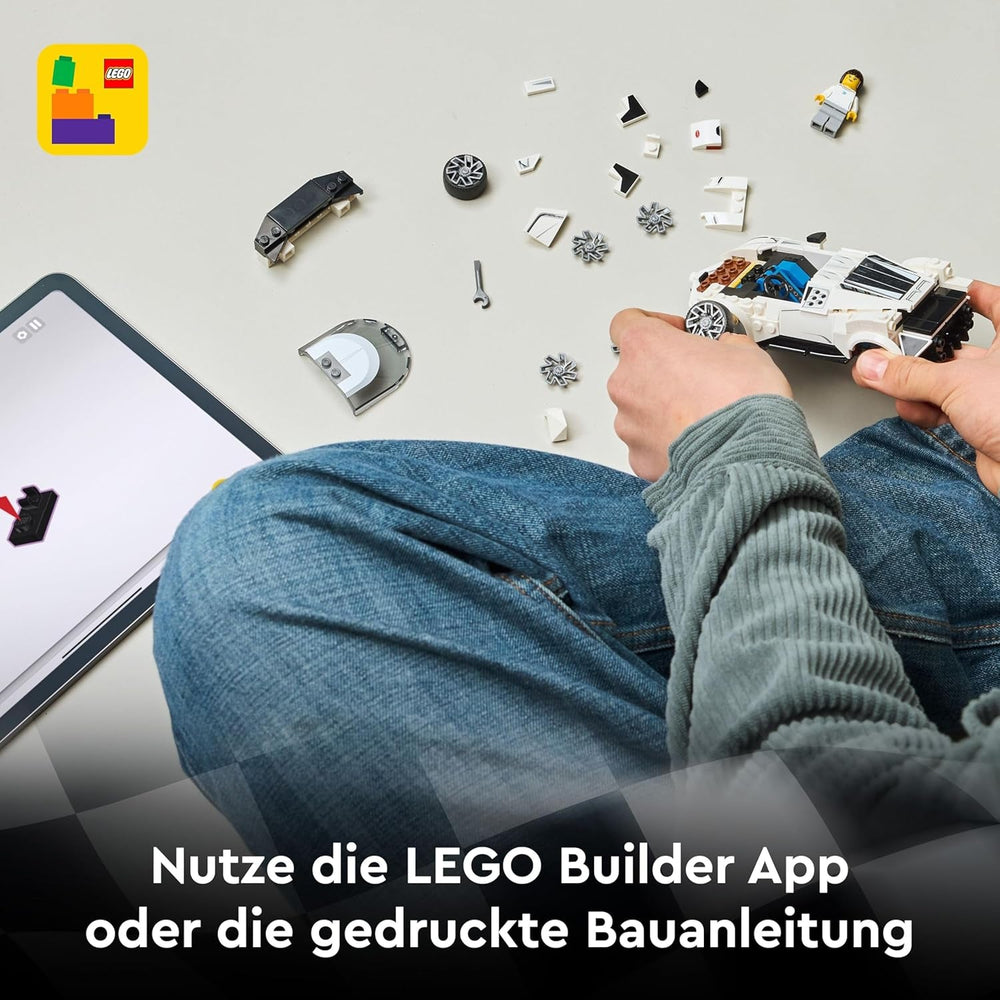 LEGO Speed Champions Bugatti Centodieci Hypersportwagen - Rennauto zum Bauen und Ausstellen - Fahrer Minifigur zum Sammeln - Geschenk für Jungen und Mädchen ab 9 Jahren und Erwachsene 77240