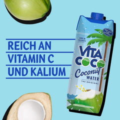 Vita Coco Eau de Coco Pure 6 x 1 litre, hydratant naturel aux électrolytes, sans gluten, riche en vitamine C et potassium Naty Shop