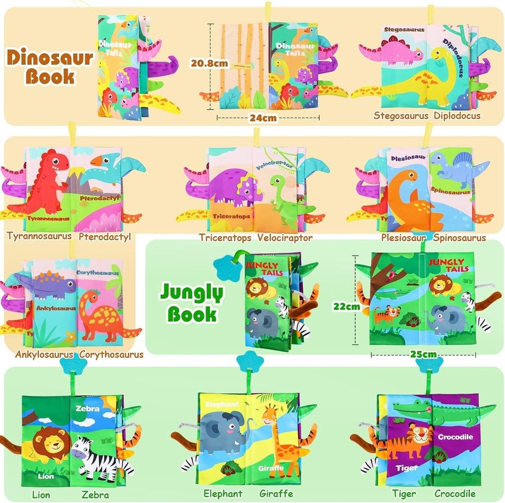 Akokie carte tactilă jucărie pentru copii de la 3 luni Carte Montessori jucărie pentru copii 0-6 luni carte pentru copii cadou pentru copii băiat fată jucărie senzorială carte de pânză jucărie pentru copii de la 3 6 9 luni Jucarii Bebe Naty Shop