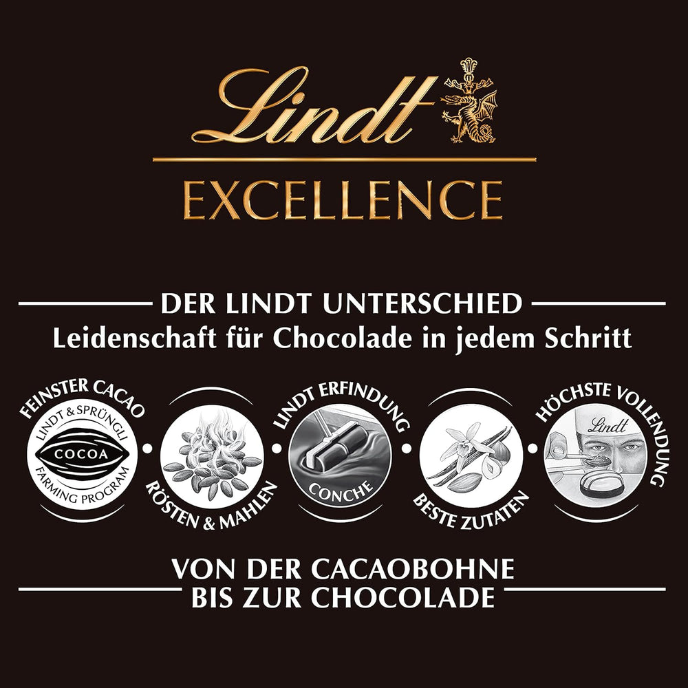 Chocolat Lindt | EXCELLENCE Stick Doux 70% | 100g | Chocolat noir doux au goût intense de cacao | Barre de chocolat végétalienne