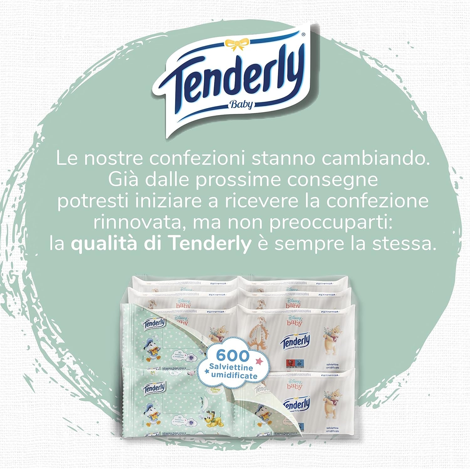 Lingettes humides Baby Disney, 50 lingettes douces, idéales pour le nettoyage quotidien de bébé, avec des personnages Disney, fabriquées en Italie, testées dermatologiquement