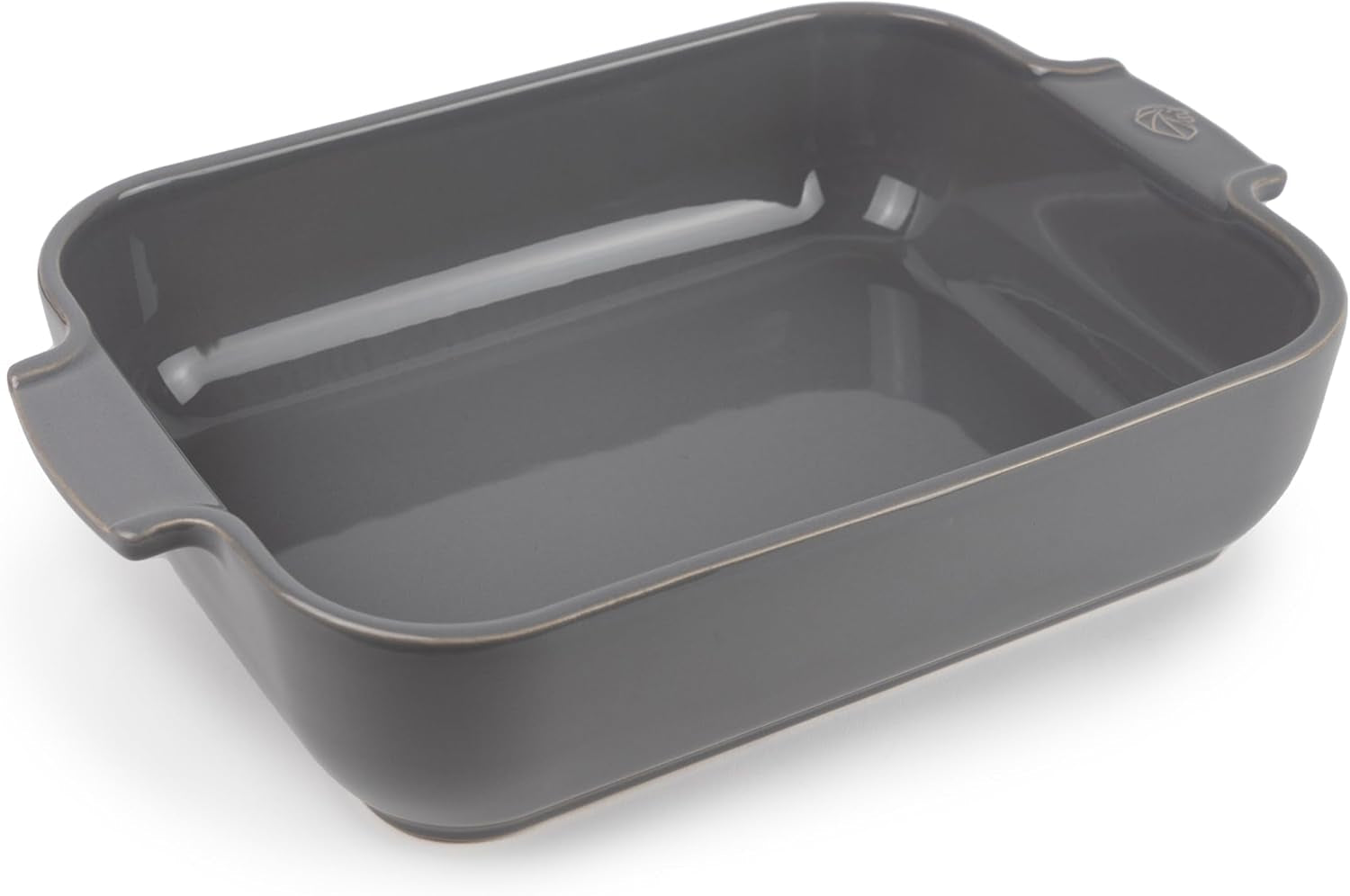 Peugeot Appolia Rechteckige Auflaufform Mit Griffen, Keramik, Schiefer / Grau, 7.2X31X21.7 Cm, Fassungsvermögen: Env. 2 L, 60060 Moules et plaques pour pâtisserie Naty Shop Hellgrau