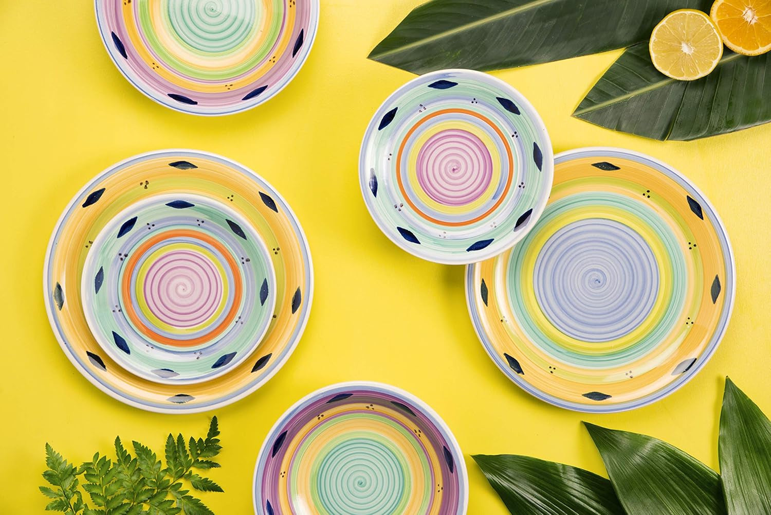 Service de table Excelsa Esprit, céramique, multicolore, 18 pièces