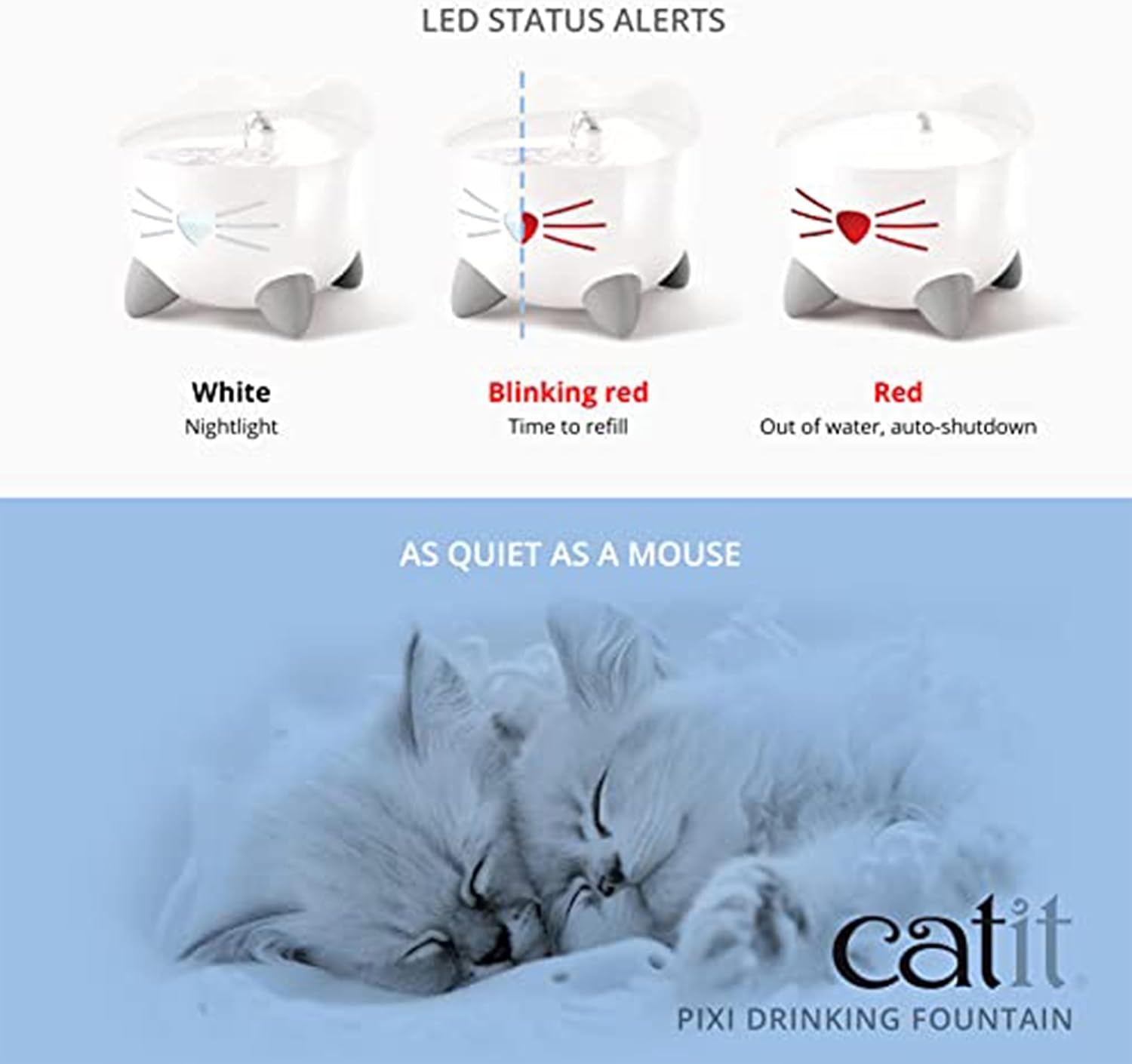 Catit Pixi Trinkbrunnen für Katzen, Weiß, 1 Stück (1er Pack)