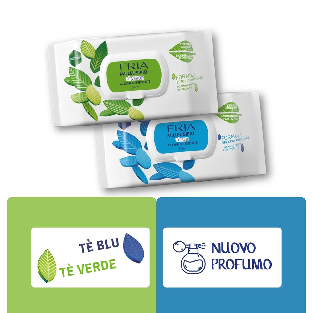 MilleusiPiu Maxi avec couvercle, 64 lingettes humides, 64 unités