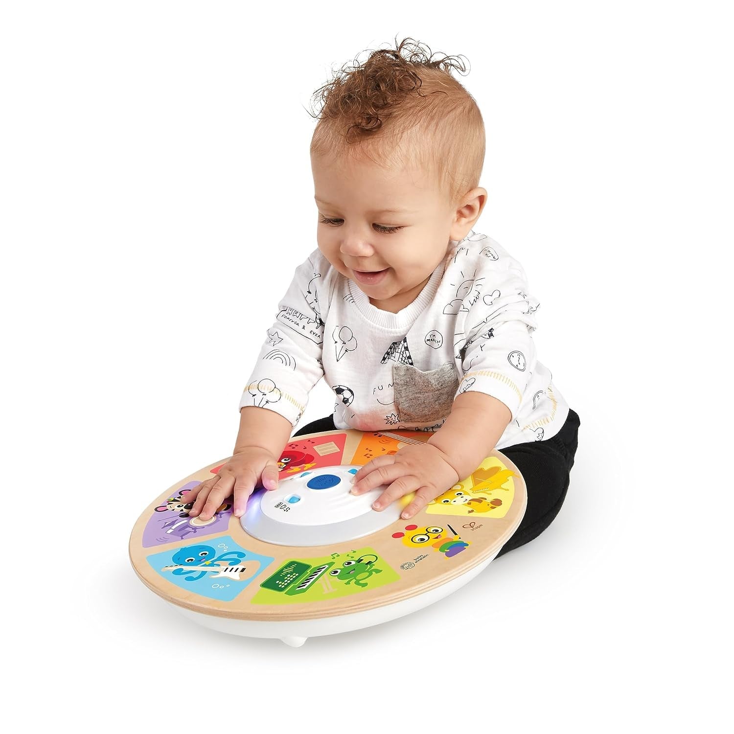 Baby Einstein, Hape, Cal's Smart Sounds Symphony Magic Touch Jucărie electronică din lemn cu activități în 3 limbi (engleză, franceză și spaniolă), 3 moduri, de la 6 luni Jucarii Bebe Naty Shop