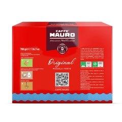 Caffè Mauro Torrefazione Kaffee Kompostierbare Pods, Recyclebare Verpackung, Original Mischung - 100 pcs - Intensität 10/10 - Compatible avec ESE System Papier Pads 44 mm