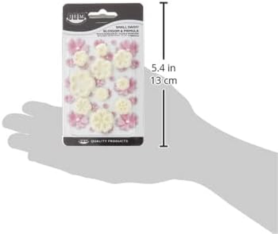 103FF006 Assortiment de Moules à Biscuits Jem Marguerite/Petite Fleur et Onagre, Plastique, Ivoire, 9 x 1 x 16 cm, 10 pces