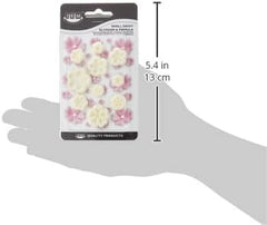 103FF006 Assortiment de Moules à Biscuits Jem Marguerite/Petite Fleur et Onagre, Plastique, Ivoire, 9 x 1 x 16 cm, 10 pces