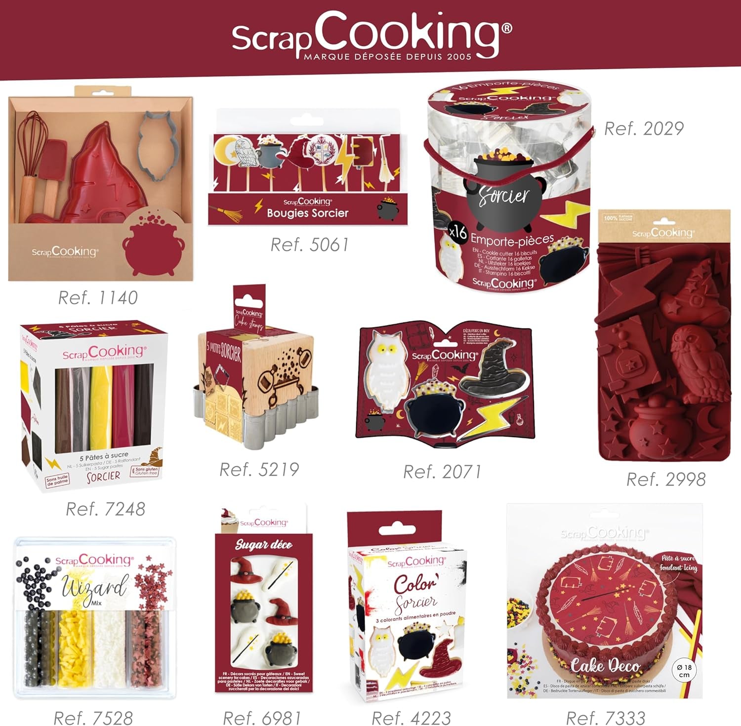ScrapCooking Emporte-pièces en Acier Inoxydable 4 pièces Accessoire de pâtisserie décoration d'anniversaire - 2071