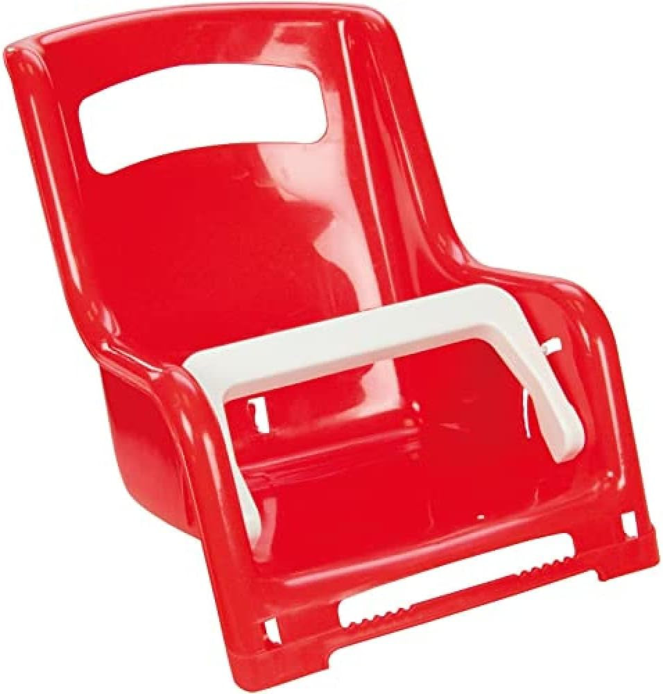 Lena 61168 Sitz für Puppen, ca. 27 cm, 1 farblich sortiertes Fach, Puppensitz für die Gepäckablage von Kinderfahrrädern, Gepäckträgersitz für die Lieblingspuppe Kleiner Puppenmütter, rot oder gelb