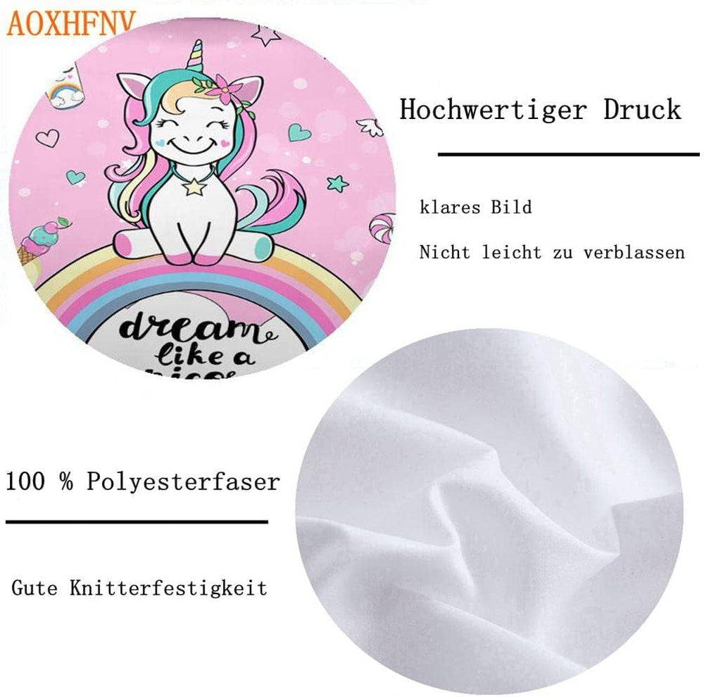 Lenjerie de pat pentru fetite, Unicorn, 2 fețe de pernă Lenjerie de pat - copii Naty Shop