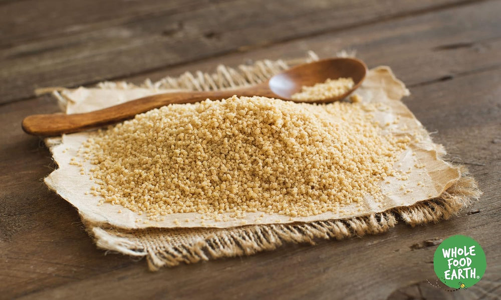 Couscous biologique Wholefood Earth – 1kg | Brut | Sans OGM | Végétalien | Riche en fibres | Certifié biologique