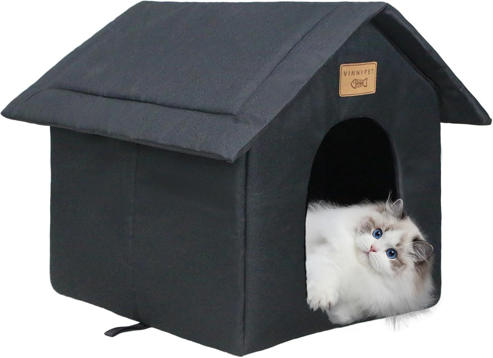 Katzenhaus Für Draußen Winterfest Wasserdicht Wetterfester Katzenhöhle Haustierhaus mit Katzenmatte Warm Hundehöhle Waschbar Hundehaus Tierheim Für Streuner Haustiere 40x35x40
