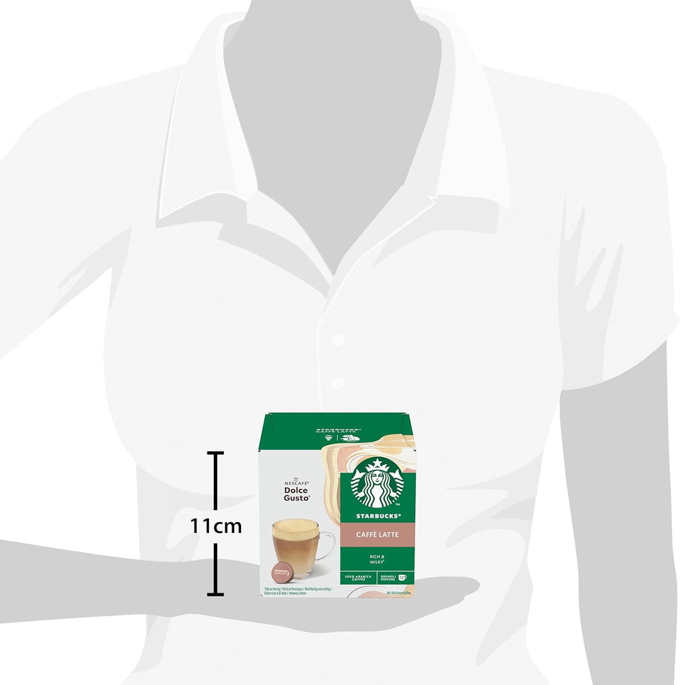 STARBUCKS Caffè Latte par Nescafé Dolce Gusto Kaffeekapseln 6 x 12 (72 Kapseln)