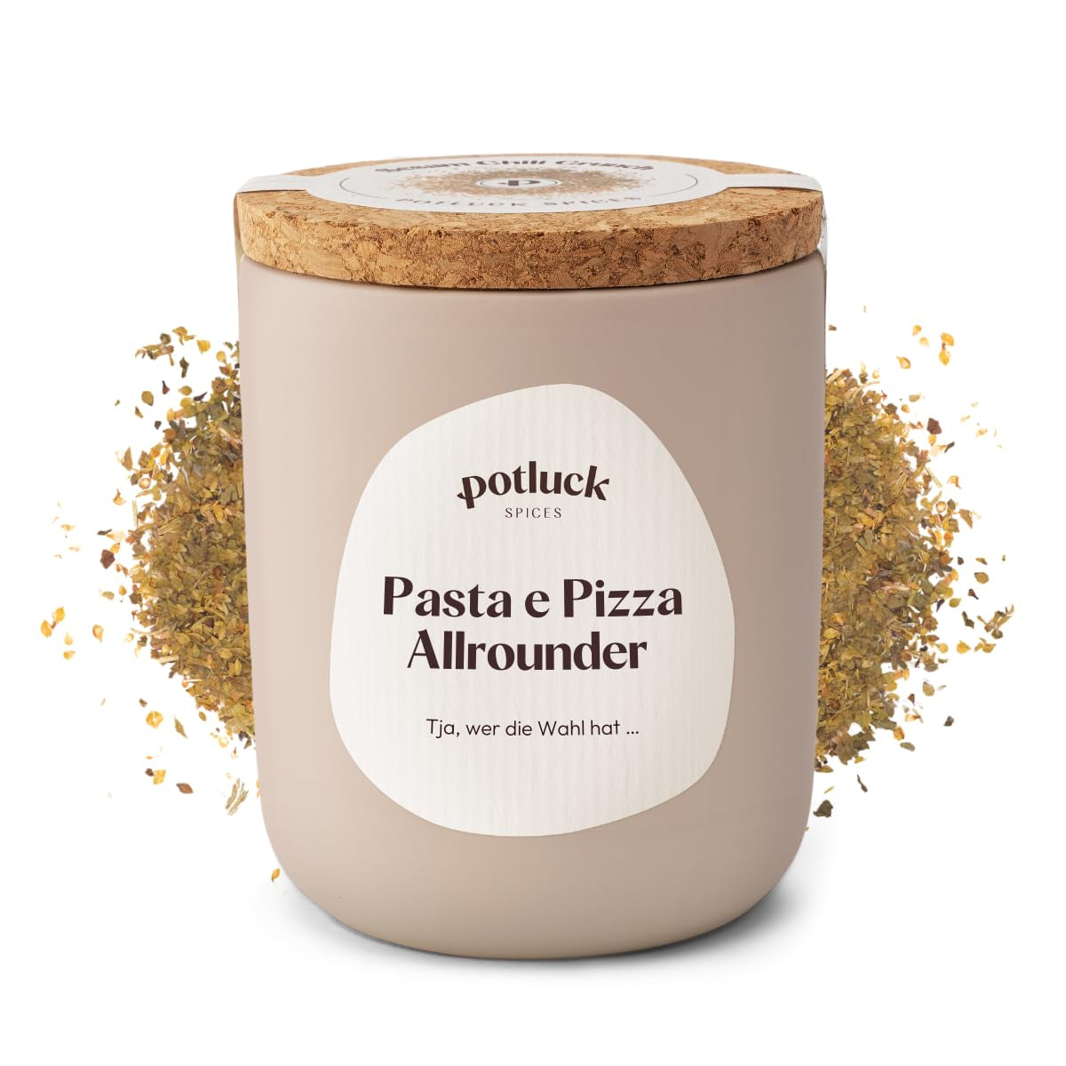 Repas-partage | Pâtes et pizza Kräuter | Gewürzzubereitung im Keramiktopf | 40g | Végétalien, sans gluten et avec des ingrédients naturels