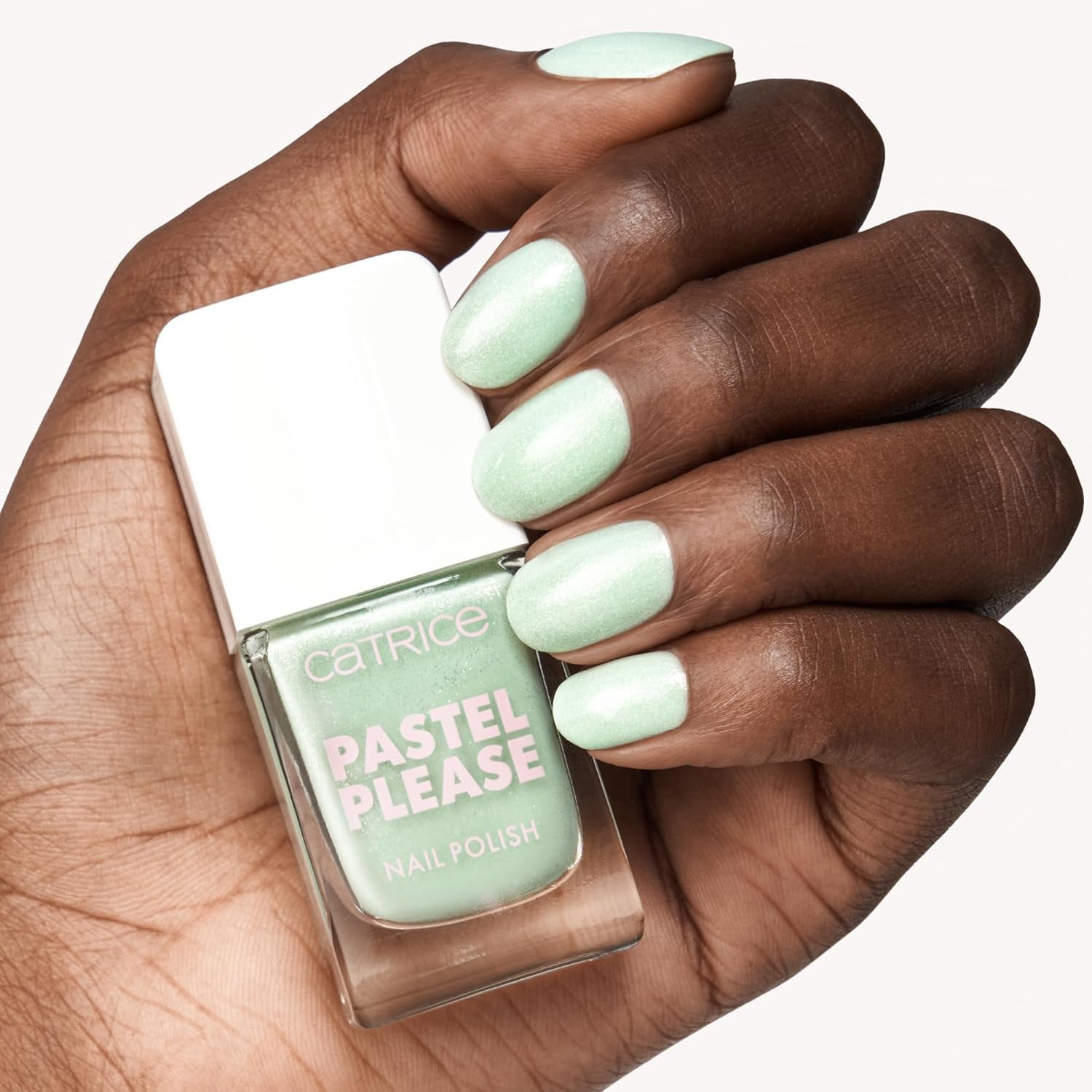 Catrice Pastel Please Vernis à ongles 040 Mint Breeze Vert clair Vernis à ongles pailleté profondément coloré hautement pigmenté Vegan 10,5 ml