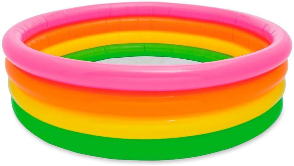Intex 56441 NP - Piscine Gonflable Sunset Glow, Quatre Anneaux, Vinyle, Multicolore, 168x46 cm