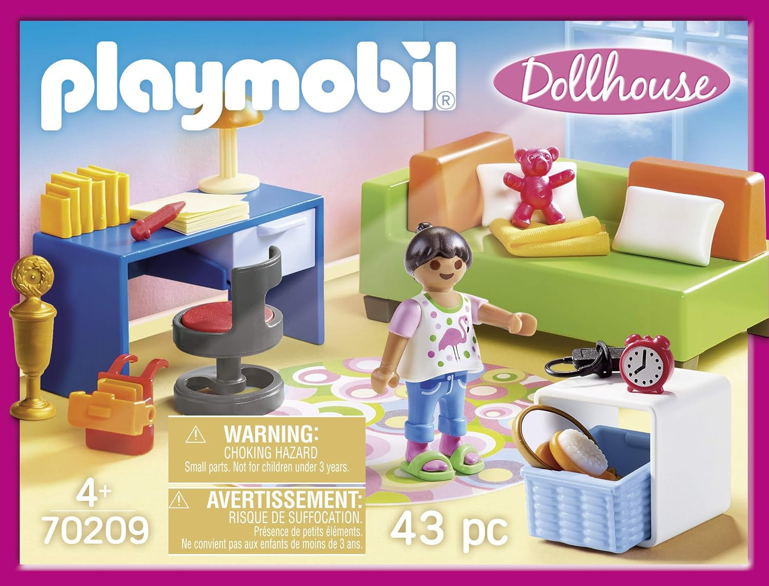 Maison de poupée PLAYMOBIL 70209 Chambre de jeunesse avec figurine fille et accessoires, à partir de 4 ans Maisons de poupées Naty Shop