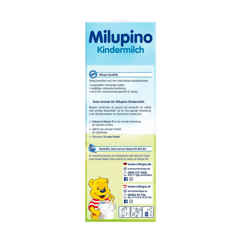 Milupa Milupino Lapte de creștere gata de băut (6x1L), de la 1 an, pentru copiii mici în faza de creștere