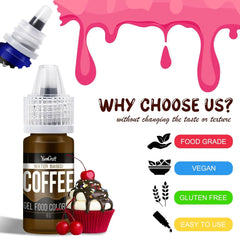 Colorant alimentaire en gel - 22 couleurs x 6G Colorant alimentaire en gel hautement concentré pour gâteaux, pâtisserie, œufs de Pâques, boissons - Colorant alimentaire sans sucre pour fondant, glaçage, slime, décoration de gâteaux