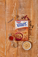 Dr. Oetker Vitalis Muesli grillé aux canneberges et graines de citrouille : Muesli grillé aux canneberges séchées, paquet de 8 (8 x 501 g)