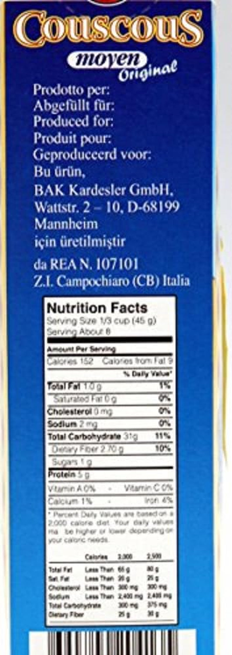 Couscous Moyen Original, 0,5 kg (paquet de 4)