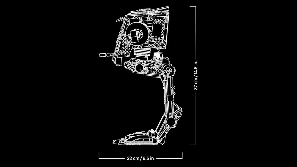LEGO Star Wars AT-ST Camper - Bauset für Erwachsene - UCS Modell zum Auststellen mit Minifigur & Informationsstafel - Sammlerstück & Geschenk for Fans - 75417