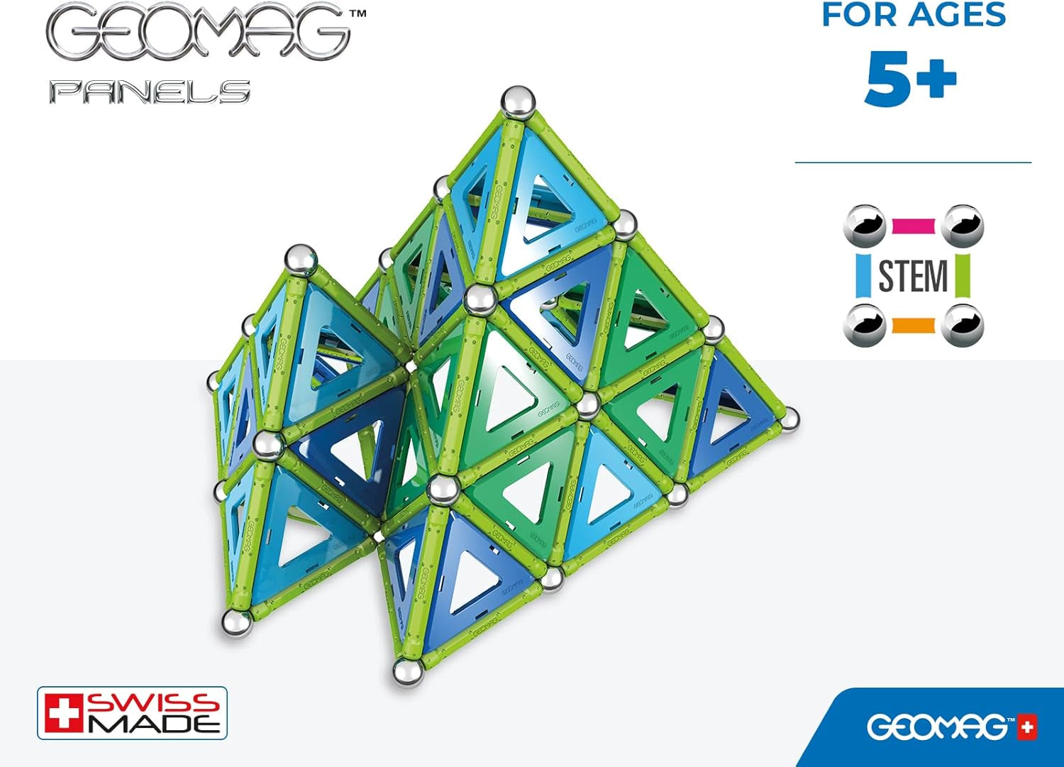 Geomag Classic Panels 192 pièces Jeux magnétiques pour enfants, enfants et filles à partir de 5 6 7 8 9 10 11 12 13 ans, constructions magnétiques, jeux pour enfants