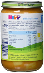 Hipp Pasta Bambini - Lasagne aux légumes, pack de 6 (6 X 220 g) Mère et Enfant Naty Shop