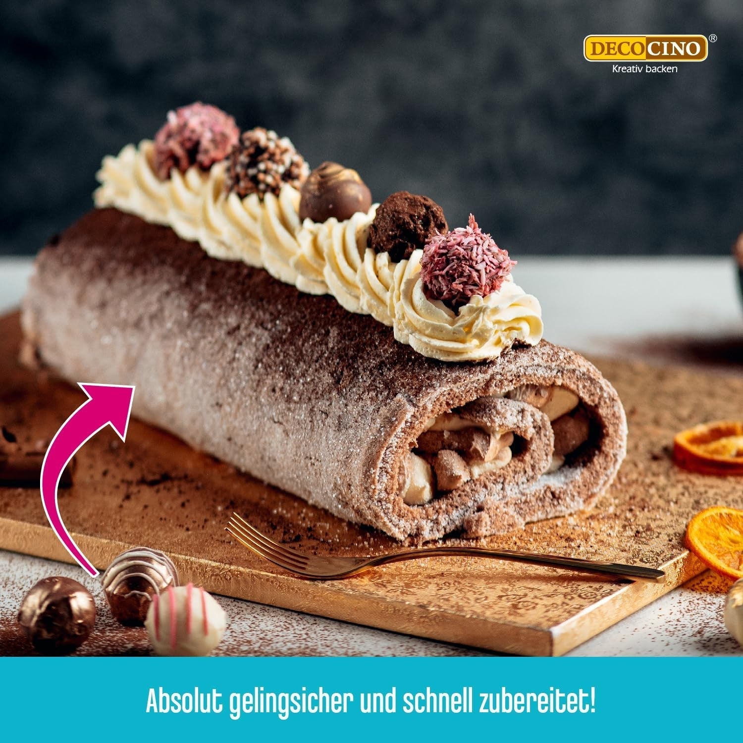 DECOCINO Biscuit Backmischung (250 G) – Einfache Zubereitung – Gelingsicher – Zum Backen Von Luftigen Biskuitböden, Creme-Torten, Biskuitrollen Uvm. Boutique Naty