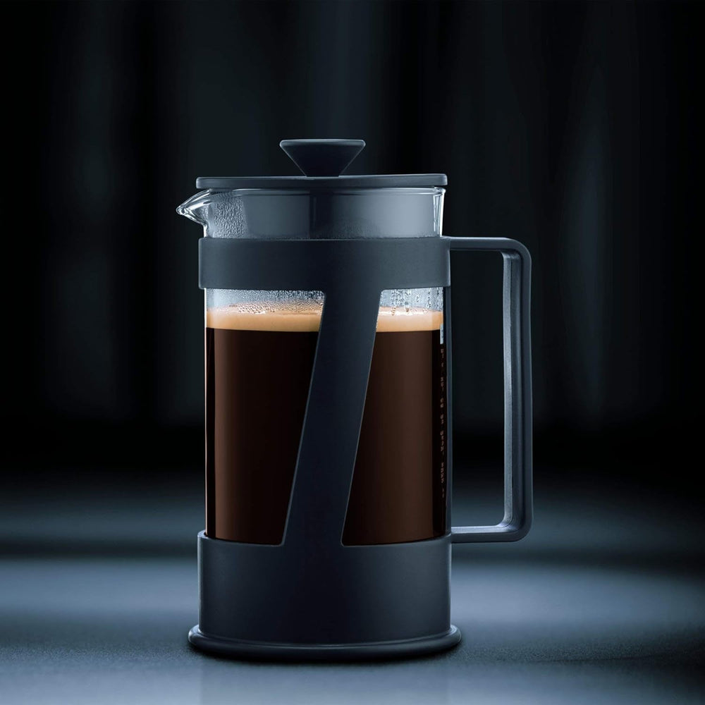 Cafetière Bodum CREMA (système French Press, filtre permanent inox, bouchon de sécurité, 0,5 litre) noire