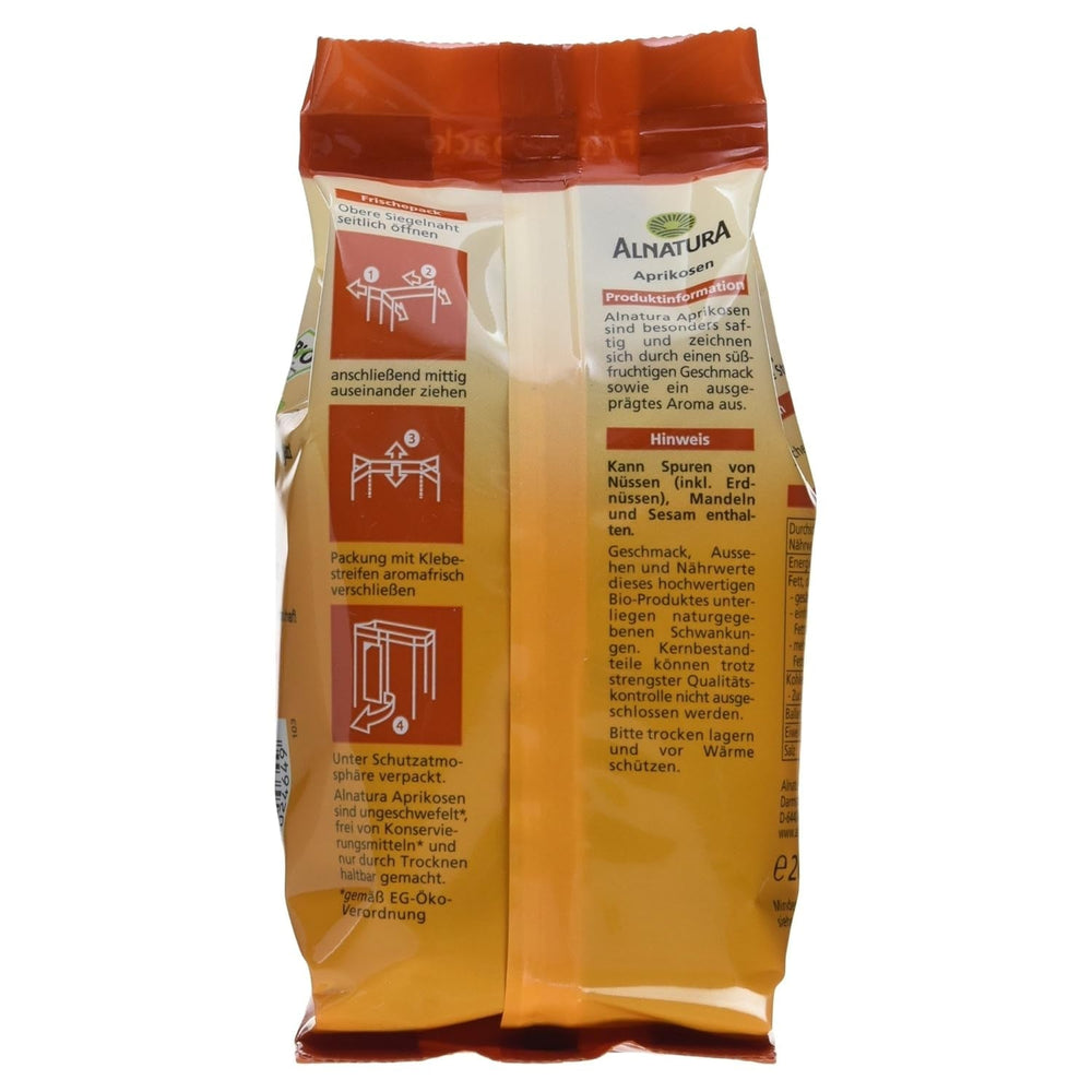 Abricots secs bio sans pépins 200g Produits déshydratés Naty Shop