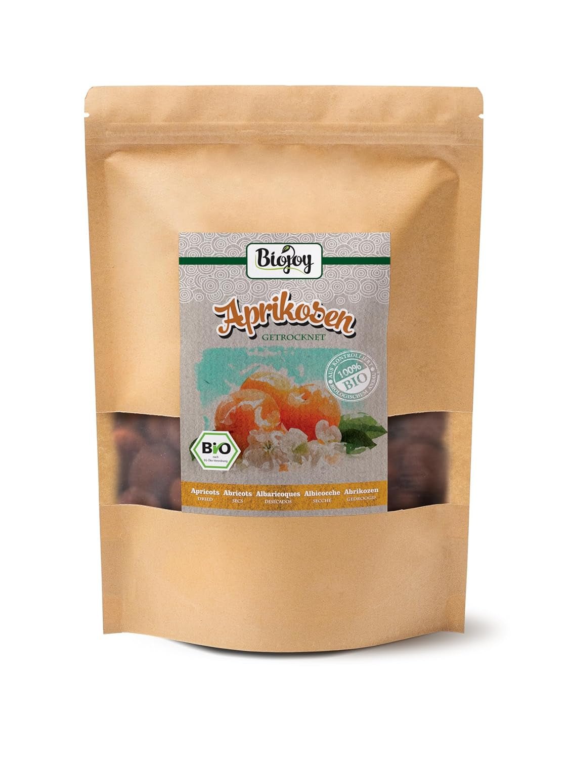 Abricots secs Biojoy (500 g), non sulfurés Produits déshydratés Mon magasin 1 kg (1 paquet)
